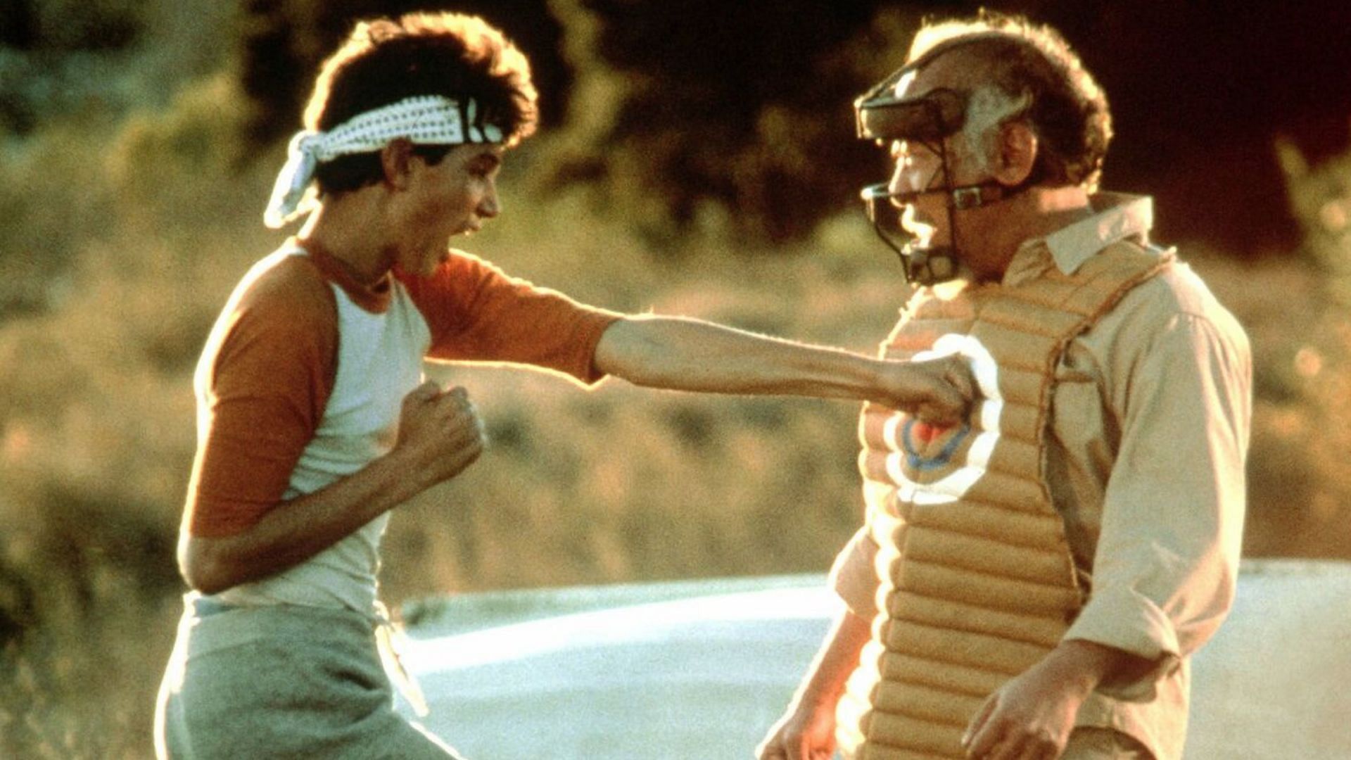 The chemistry between Daniel and Mr Miyagi makes this movie a treat to watch (Image via Sony Pictures)